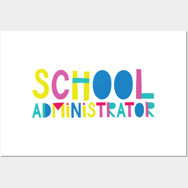 School Administrator Gift Idea Cute Back to School Wall Art by BetterManufaktur